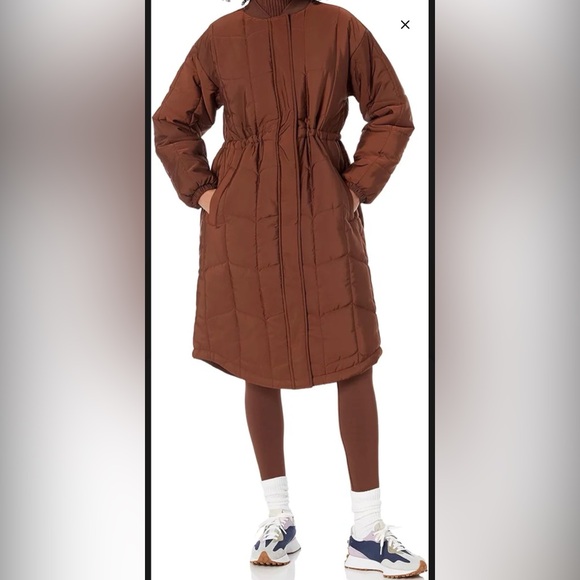 Amazon Essentials Jackets & Blazers - Amazon Essentials Brown Quilted Puffer Jacket